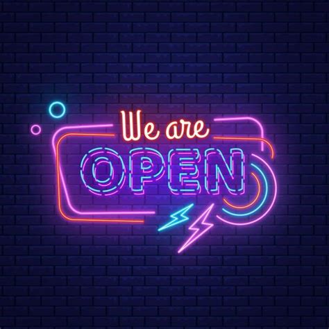 Free Vector | 'we are open' neon sign | Neon signs, Neon, Flyer and ...