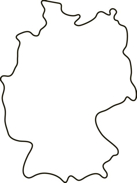 Map of Germany. Simple outline map vector illustration 8726854 Vector ...