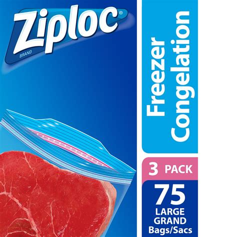 Ziploc Freezer Bags Large 3 Pack, 3 x 25 Bags | Walmart Canada