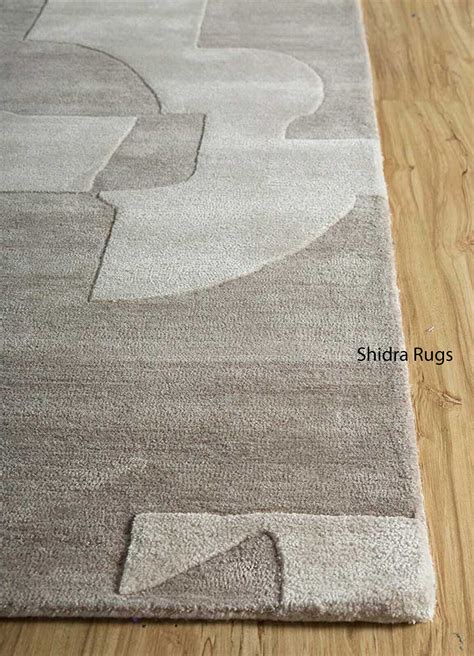 Handmade Rugs Modern Hand Tufted 100% Woolen Rugs, High Low Pile Rugs ...