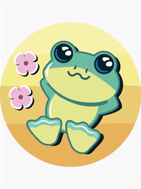 "Frog Holding Flower | Kawaii Frog Christmas" Sticker for Sale by ...
