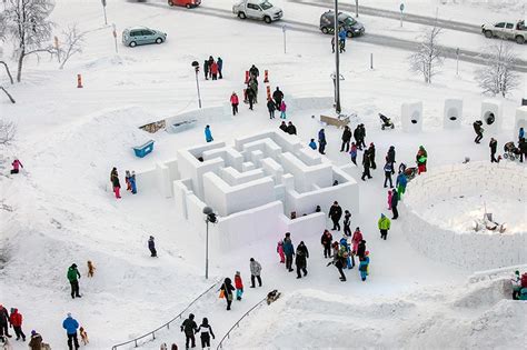 This Snow-Maze-Ing Playground Entices with Nice, Precise Ice - Architizer Journal