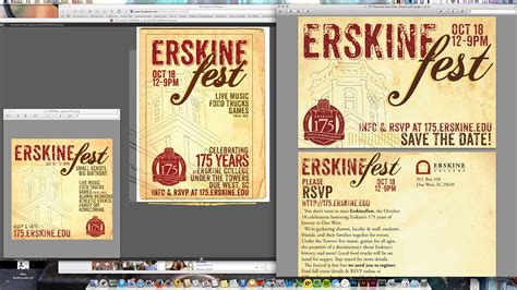 Erskine College: ErskineFest promotional materials on Behance