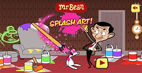 🕹️ Play Mr. Bean Splash Art Game: Free Online Mr. Bean Coloring & Drawing Game for Kids