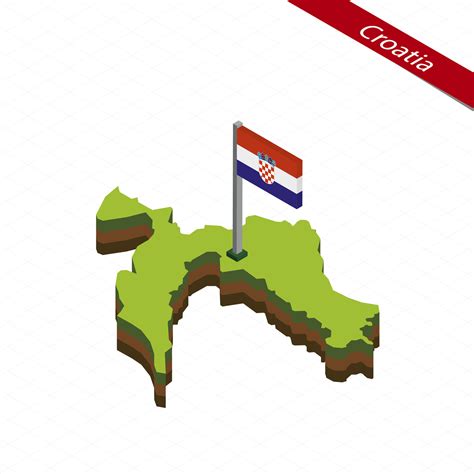 Croatia Isometric map and flag. Vector Illustration. 27391113 Vector Art at Vecteezy