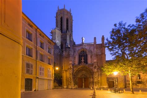 Aix Cathedral in Aix-en-Provence, France Stock Image - Image of city, evening: 150735305