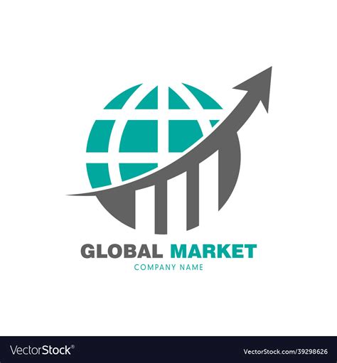 Global market logo Royalty Free Vector Image - VectorStock