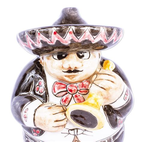 Mexican Handcrafted Ceramic Mariachi Trumpet Bank - Mariachi Trumpet ...