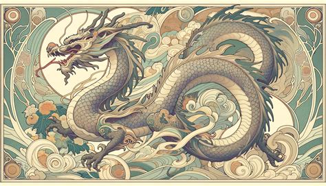 Dragon in Art Nouveau by heartyjessman on DeviantArt