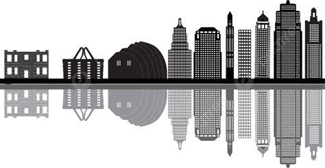 Kansas City Skyline Silhouette Bureau Haute Vecteur PNG , Silhouette ...