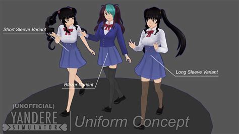 Unofficial Yandere Simulator: Female Uniform Concept : r/yandere_simulator