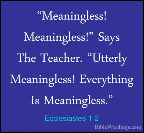 Ecclesiastes 1 - Holy Bible English - BibleWordings.com