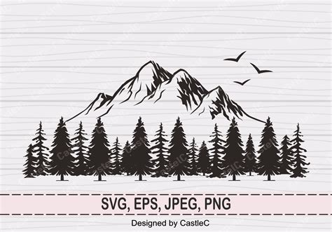 Mountain Svg Mountain and Forest Svg Camping Outdoors | Etsy in 2022 ...