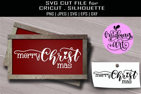 Merry christmas sign svg, christmas svg By Midmagart | TheHungryJPEG