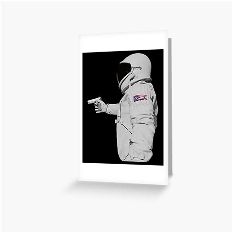 "Astronaut Gun Meme " Greeting Card for Sale by dennieb | Redbubble