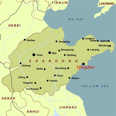 Qingdao China Map