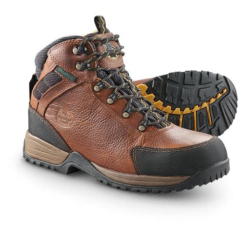 Men's Georgia Boot® Waterproof Riverside Steel Toe Mid Hiking Boots, Brown - 284984, Hiking ...