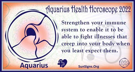 Aquarius Health And Fitness Horoscope 2022 Predictions - SunSigns.Org