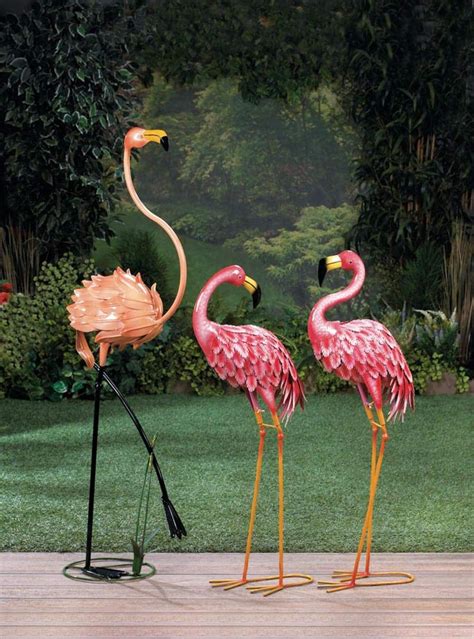 Standing Flamingo Garden Decor Pink | Metal in 2021 | Flamingo garden, Flamingo yard art ...