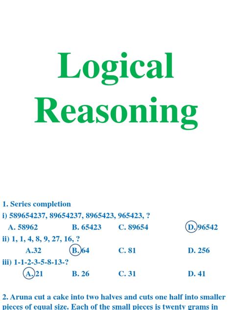 Logical Reasoning | PDF