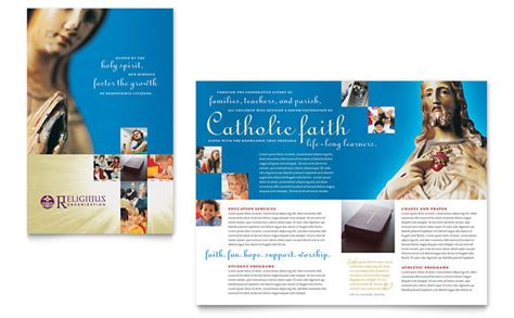 Catholic Parish and School Brochure Template - Word & Publisher