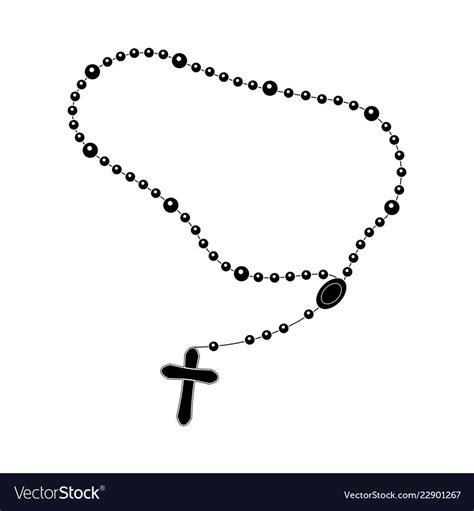 Isolated rosary beads silhouette. Vector illustration design. Download a Free Preview or High ...