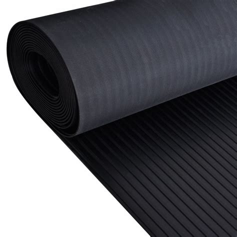 Rubberen anti-slip vloermat 2x1m breed geribbeld | Rubber flooring, Rolled rubber flooring ...