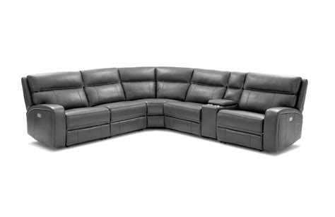 Advanced Adjustable Sectional Upholstered in Real Leather with End Table Winston-Salem North ...