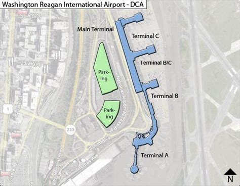 Reagan National DCA Airport Terminal Map