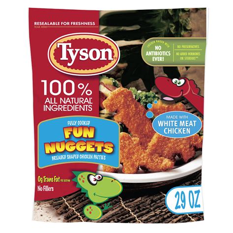 Tyson Fully Cooked Fun Chicken Nuggets, 1.81 lb Bag (Frozen)