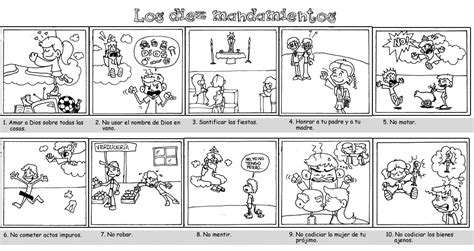 Dibujos para catequesis: LOS DIEZ MANDAMIENTOS