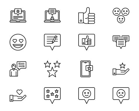 Customer Feedback Icons (AI, PNG, SVG)