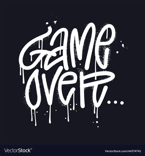 Game over - lettering quot in spray urban graffiti