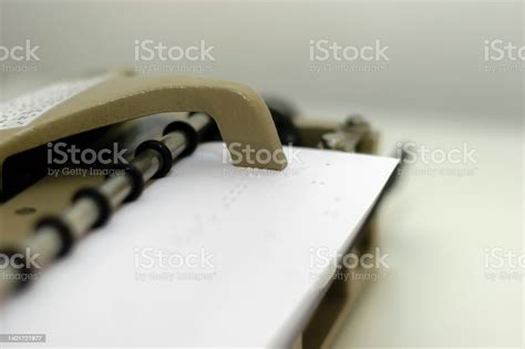 Braille Machine Writing Braille Typewriter Stock Photo - Download Image ...