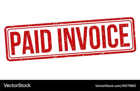 Paid invoice grunge rubber stamp Royalty Free Vector Image