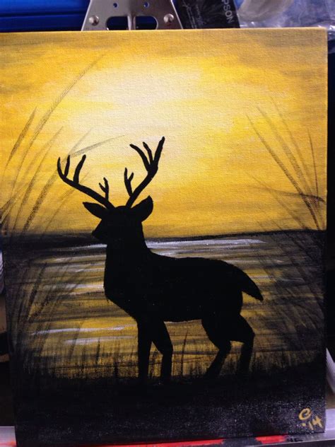 Deer painting in acrylic looks almost as good as my inspiration picture | Wildlife paintings ...