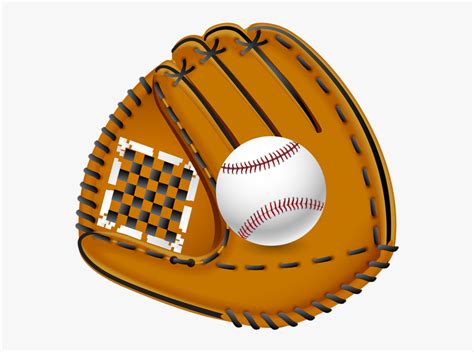 Cartoon Baseball Glove Clipart, HD Png Download - kindpng