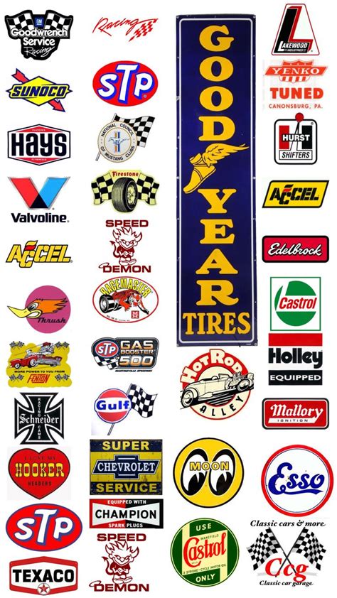 Vintage Racing Stickers - Retro Logo Design