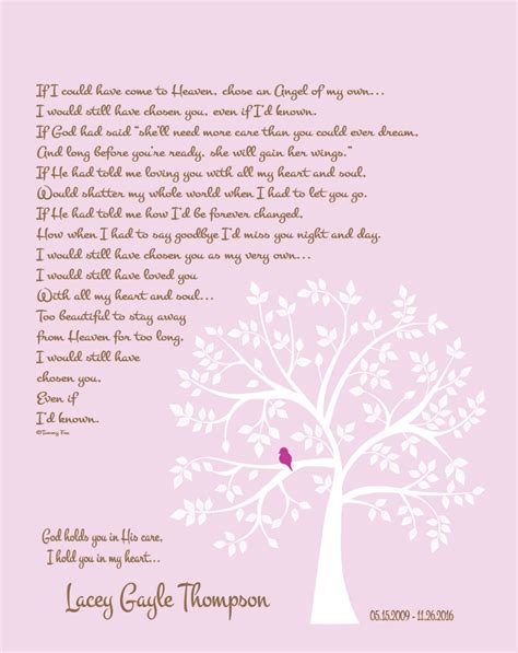 Loss of Daughter Poem-Childhood Cancer Memorial Print for