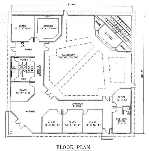 Church Building Plans | Church Plan #126 | LTH Steel Structures | vision ministry | Church ...