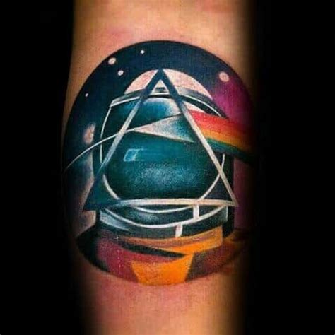 50 Dark Side Of The Moon Tattoo Designs For Men - Pink Floyd Ideas