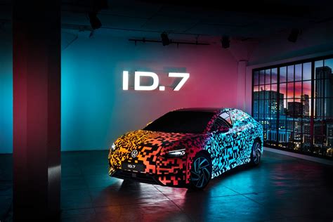 VW ID 7 Prototype Dazzles in Glowing Digital Camo - CNET