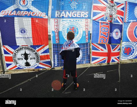 Rangers fans outside Ibrox stadium before the Ladbrokes Scottish ...