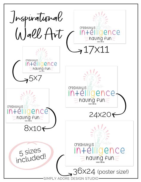 Creativity is Intelligence Having Fun DIY Home Decor Printable Home ...