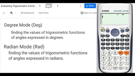 Degree and Radian Mode in Scientific Calculator - YouTube