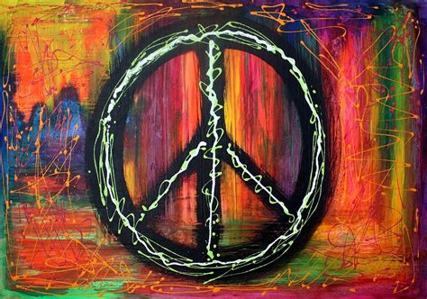 Peace Sign Painting by Laura Barbosa