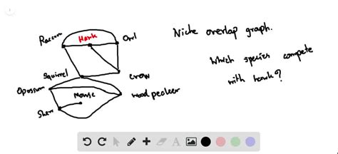 Use the niche overlap graph in Figure 11 to determine the species that compete with hawks ...