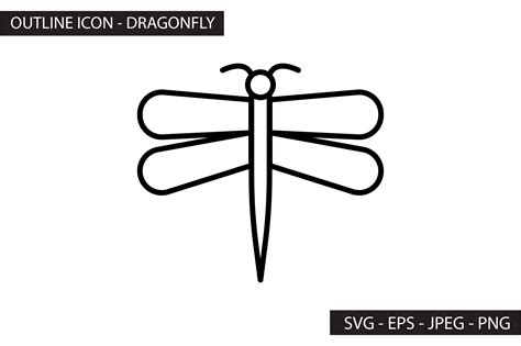 Dragonfly Outline Icon Graphic by SIKEY STUDIO · Creative Fabrica