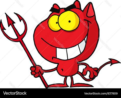 Cartoon character halloween devil Royalty Free Vector Image