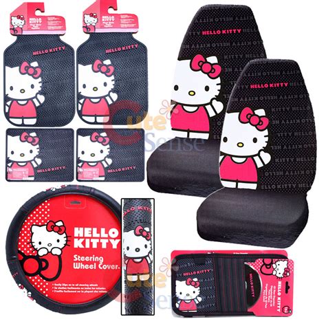 Hello kitty Car Seat Cover Accessories Set - Core 8pc